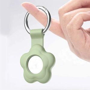 AirTag Green Flower Holder KeyChain